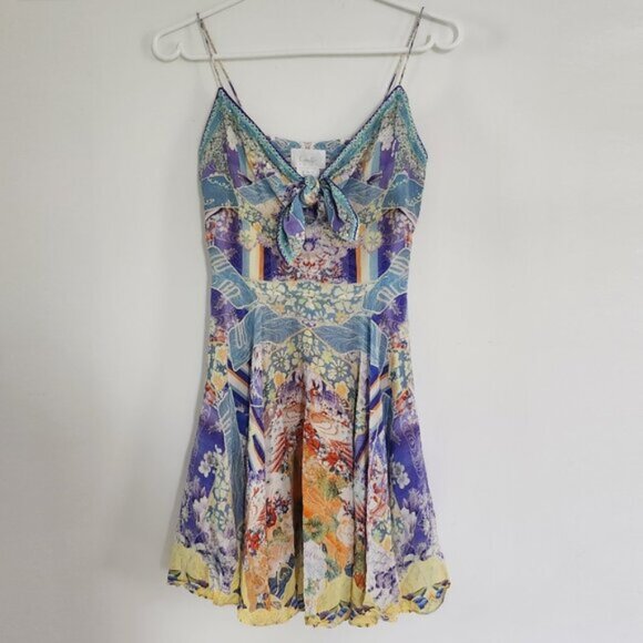 Camilla Girl In The Kimono Short Dress With Tie Front S b165edpp - Picture 2 of 12